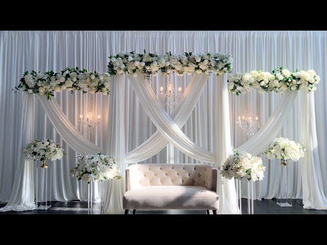 DIY - Elegant White Floral Backdrop