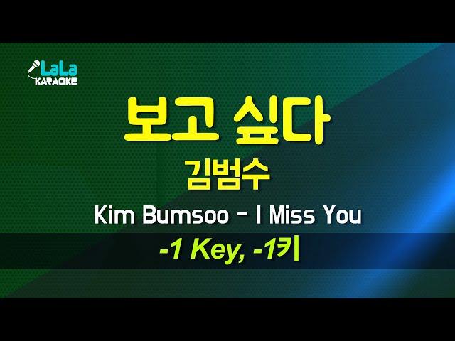 김범수(Kim Bumsoo) - 보고 싶다 (-1키) 노래방 Karaoke LaLa Kpop