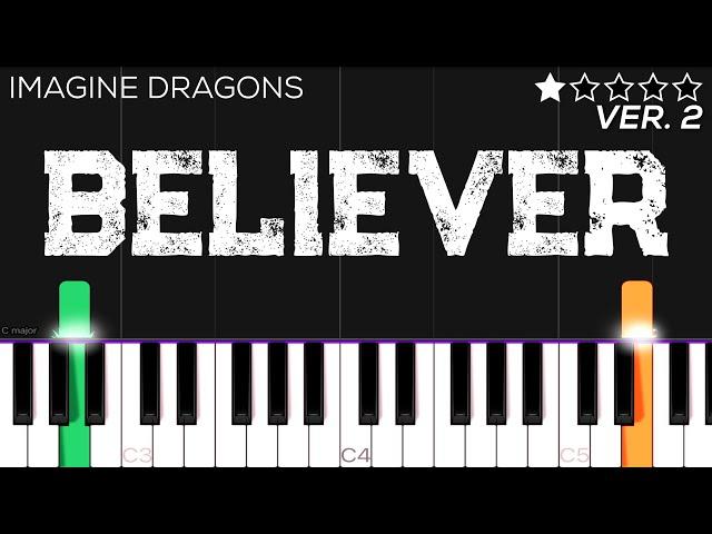 Imagine Dragons - Believer | EASY Piano Tutorial