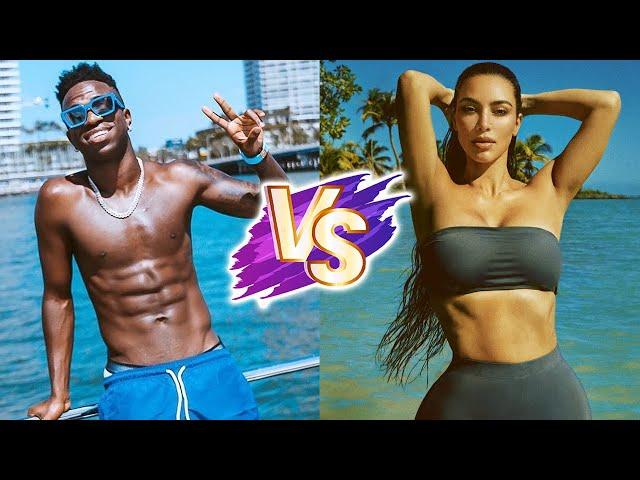 Kim Kardashian VS Vinícius Júnior Natural Transformation  2024 | From 0 To Now