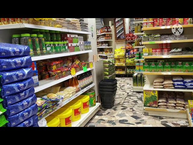 Halal meat & groceries in a Pakistani Asian Shop in Brussels.