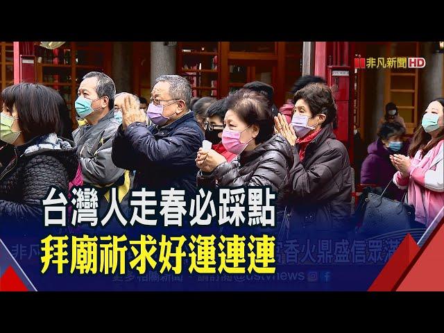 全台前三大人氣廟宇 台北行天宮春節香火鼎盛信眾滿滿｜非凡財經新聞｜20230124