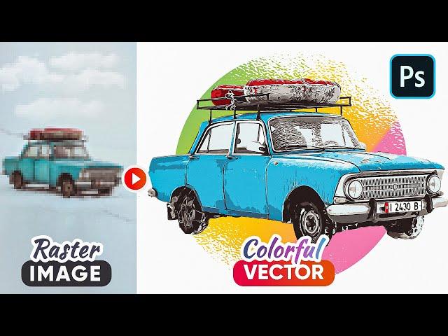 How to Vectorize an Image? 1-MINUTE Image to Vector Photoshop Tutorial