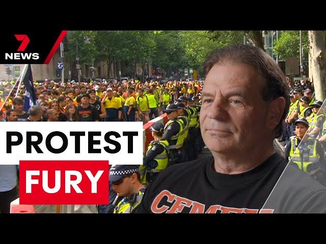 Tens of thousands of angry construction workers to walk off the job tomorrow | 7NEWS