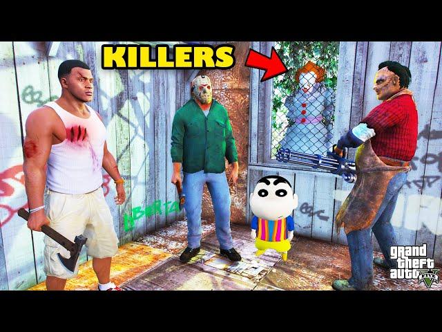 Franklin Hunting Every Killer Monster To Save Shinchan In GTA 5 | SHINCHAN and CHOP