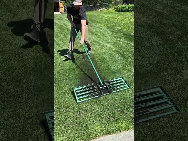 4 part mini series out now! #sand #compost #level #leveling #bumpy #smooth #lawn #satisfying