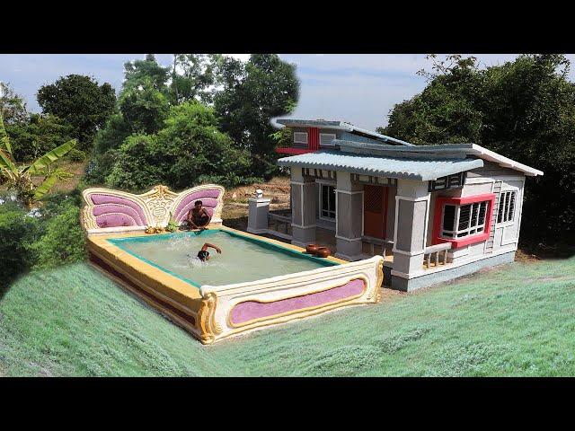 Primitive Daily life - Build A Beautiful Butterfly Swimming Pool