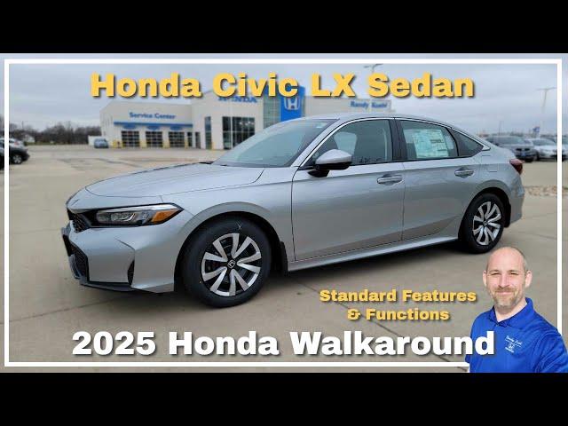 2025 Honda Civic LX Walkaround Review Standard Features and Functions