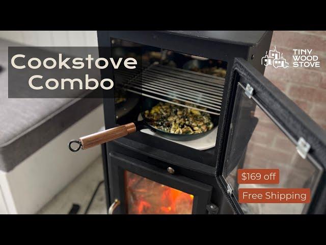  Tiny Wood Stove Cookstove Combo! 