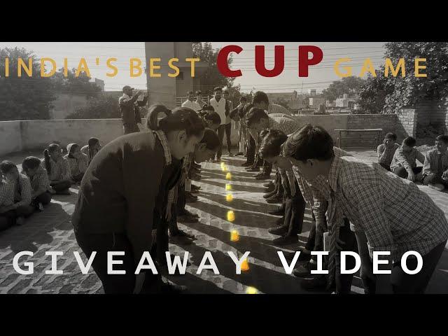 I Challenge 50 people in cup game : Win stationery