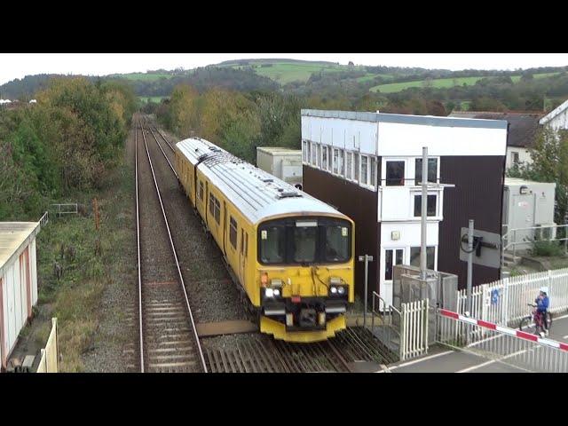 Test Train at Whitland; NR's 950001 arrives and stables at Whitland; 22nd October 2023