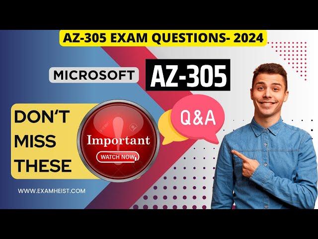 AZ-305 40 Important Real Exam Questions | Designing Microsoft Azure Infrastructure Sol | Exam Cram