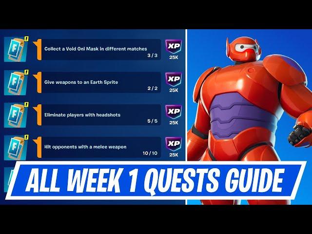 Fortnite Complete Week 1 Quests - How to EASILY Complete Week 1 Challenges in Chapter 6 Season 1