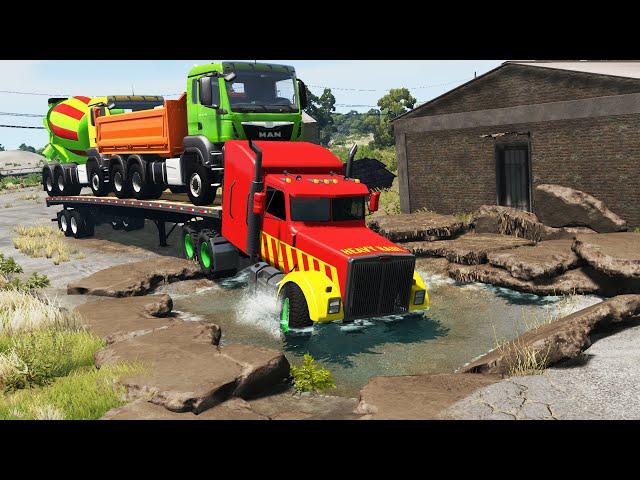 Trucks vs Potholes #7 | BeamNG.DRIVE