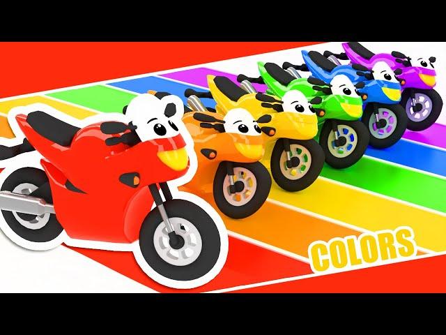 Learn the colors with Motorbike! | Titounis