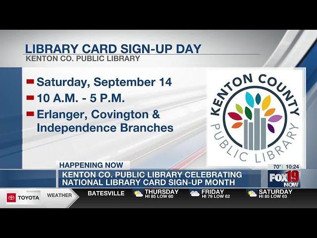 Kenton Co. Public Library celebrating National Library Card Sign-Up Month