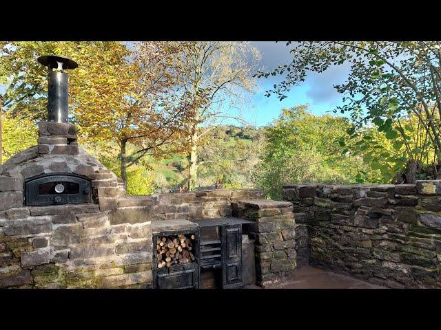 Transforming old building ruins into an outdoor kitchen