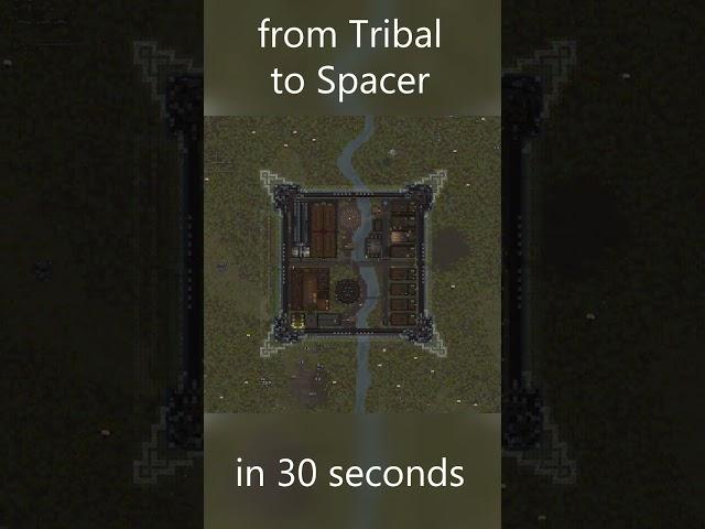 Rimworld Tribal to Spacer Timelapse