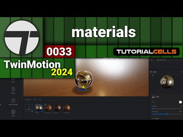 0033. material settings in twinmotion 2024