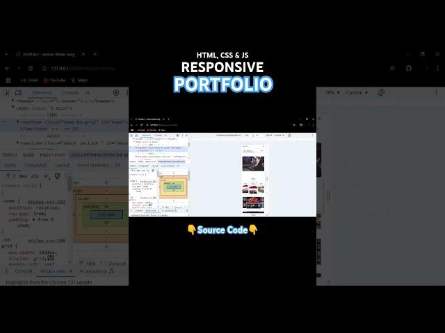 Responsive Portfolio Website #html #css #javascript #webdesign #webdevelopment #frontend #portfolio