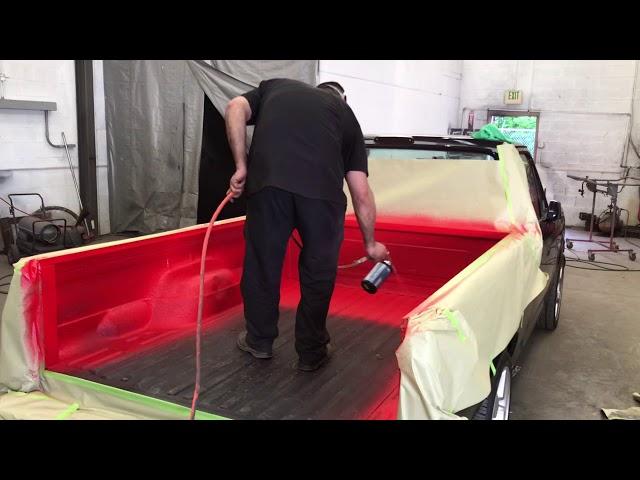 Doing some spray bedliner on RED .