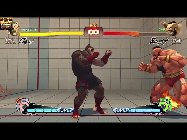 USF4: Sagat Fireball FADC into Ultra (Character Specific)