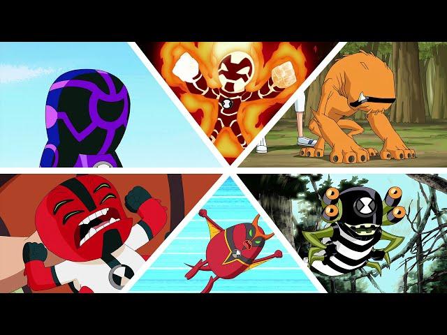 ben 10 all baby alien transformation ( montage ) 