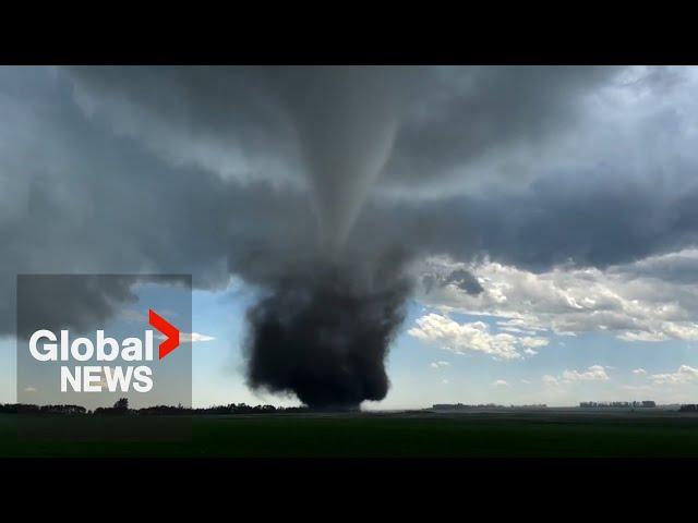 Alberta tornado: Storm chaser captures twister’s path of destruction