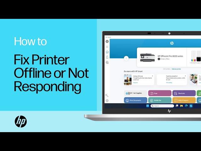 How to fix an HP printer that is offline or not responding from a Windows computer | HP Support