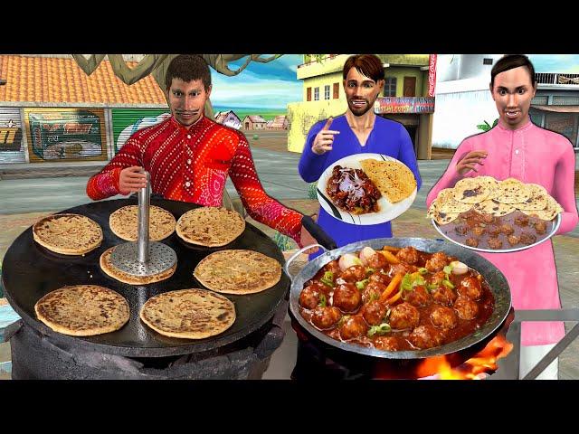 Lalchi Manchurian Paratha Wala Street Food Famous Manchurian Paratha Hindi Kahaniya Moral Stories