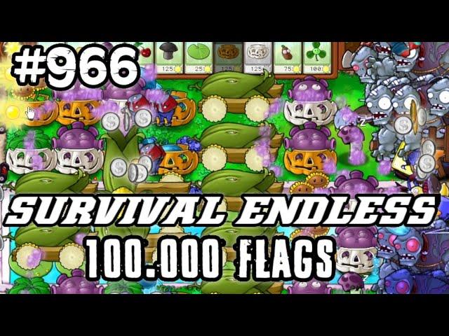 Plants vs Zombies Survival Endless 100000 Flags Part 966 | 19300 - 19320 Flags