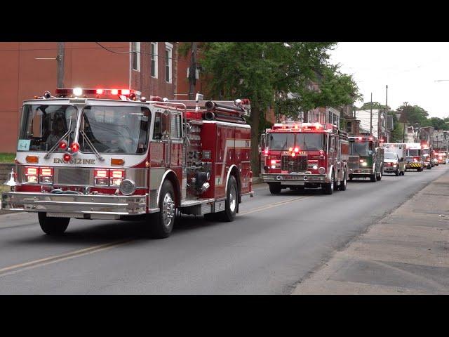 70th Annual Schuylkill County Firefighter's Convention Parade with Apparatus Leaving