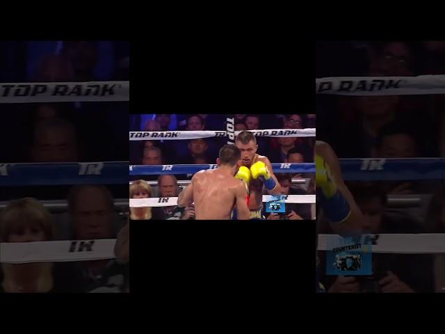 Jorge Linares drops Vasiliy Lomachenko with a counter right cross. #boxing  #strikinganalysis