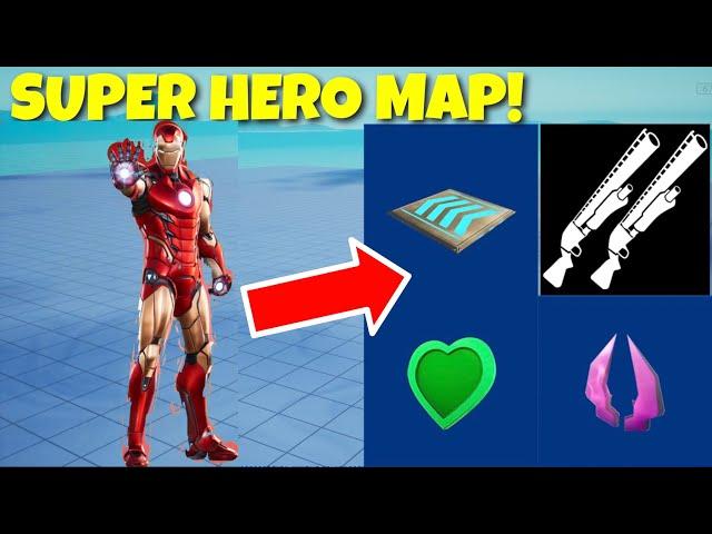 How To Make A SUPER HERO BOX FIGHT/ZONE WARS MAP In Fortnite Creative 1.0 (Advanced Tutorial)