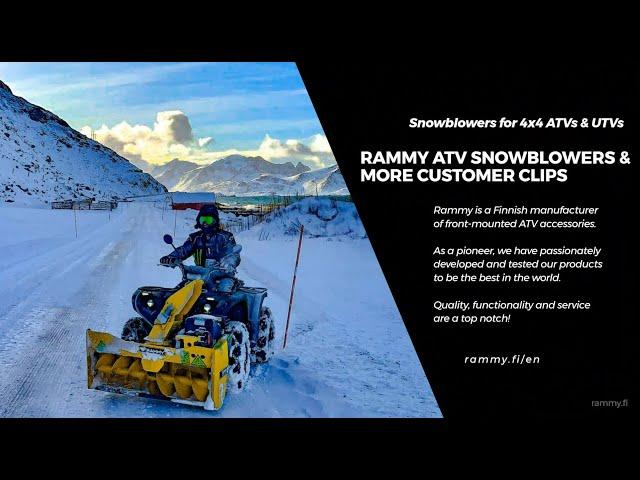 Rammy ATV snowblowers & more customer clips.