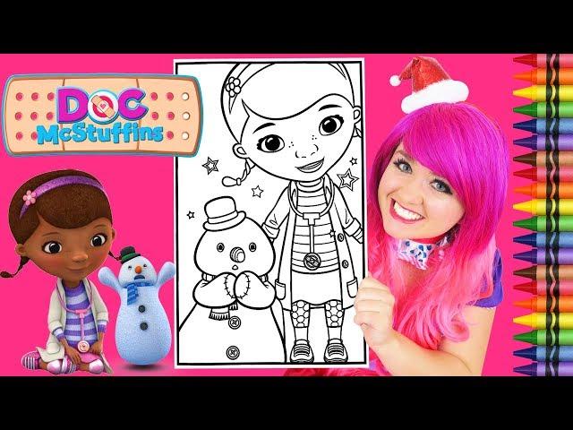 Coloring Doc McStuffins & Chilly Snowman GIANT Coloring Book Page Crayola Crayons | KiMMi THE CLOWN