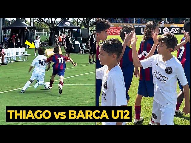 Thiago Messi brilliant dribbling skills against Barcelona U12 in matchday two La Liga futures