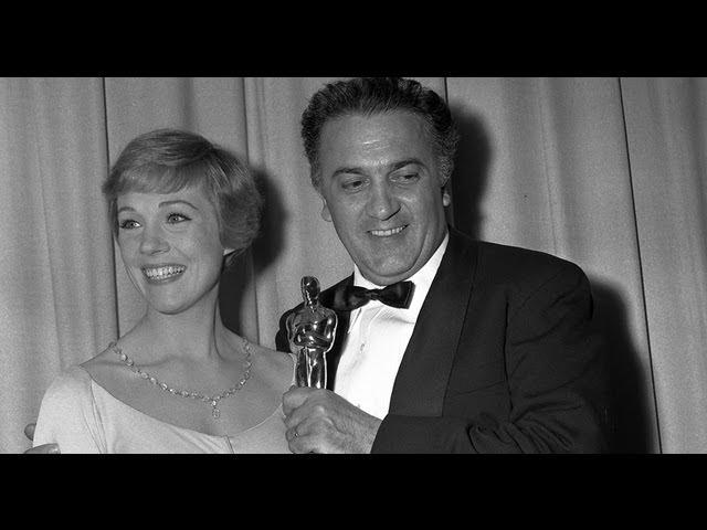 Federico Fellini accepting Best Foreign Language Film for "8 1/2": 1964 Oscars