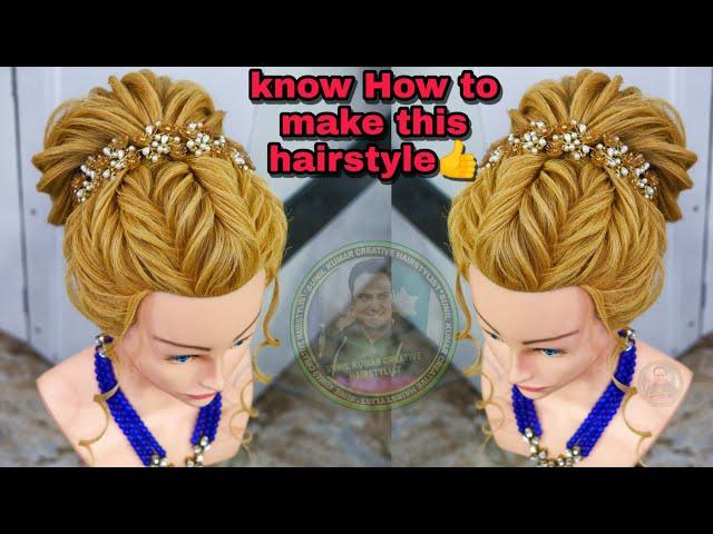 latest new twisted bun hairstyle/ twisted braid look hairstyle 2021