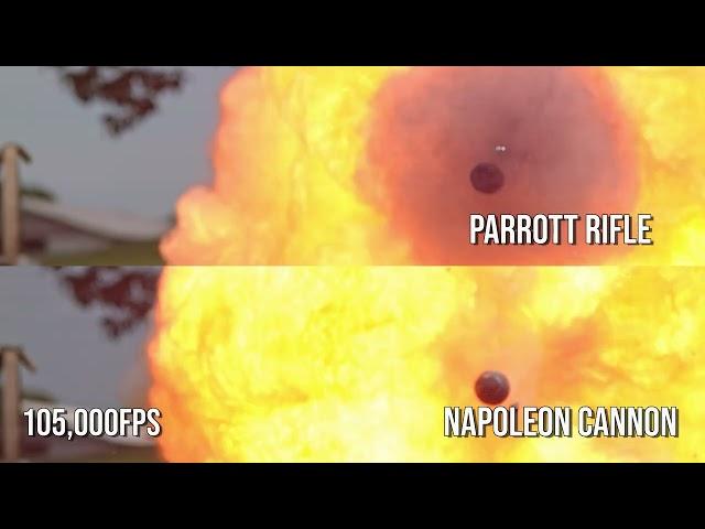 Civil War Cannons in Super Slow Mo | 105,000fps