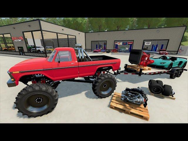 Building Race Cars and Monster Trucks in our shop | Farming Simulator 22