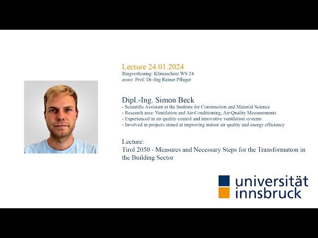 Building Sector Transformation | Dipl.-Ing. Simon Beck | 24.01.2024