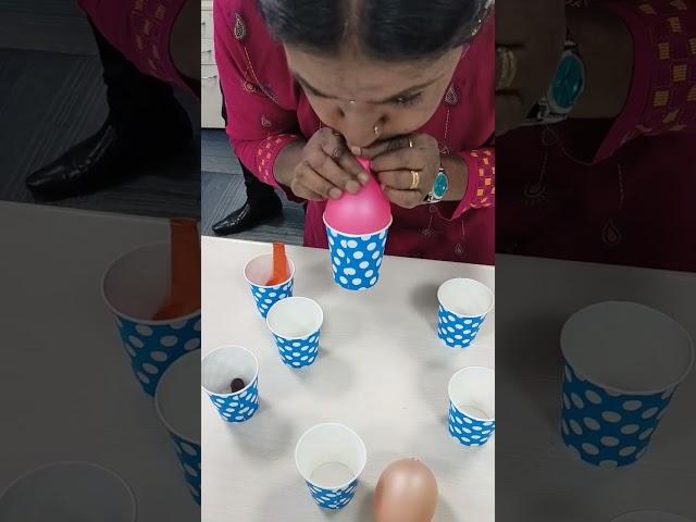 Team Building Activity || Fun GameWomens day specialMake pyramid using Balloons&Paper Cups #shorts