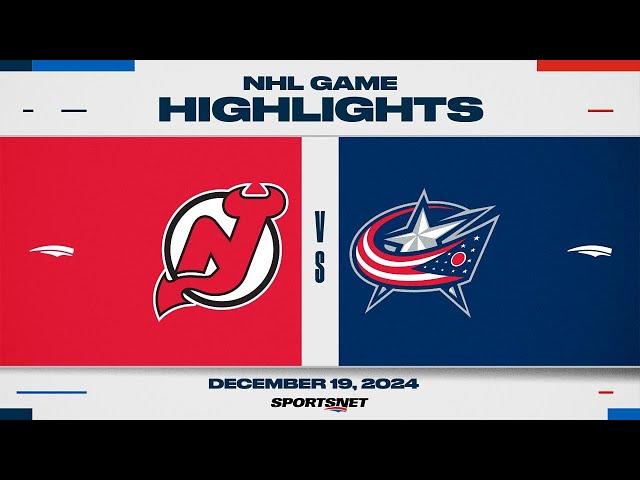 NHL Highlights | Devils vs. Blue Jackets - December 19, 2024