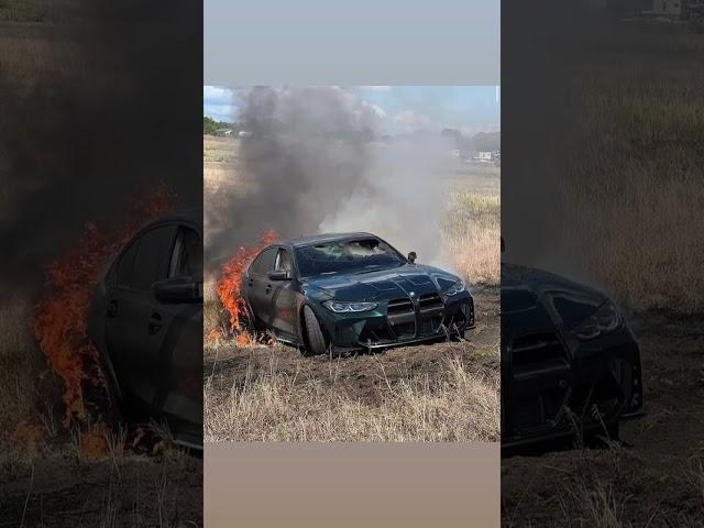 BMW on fire #bmw #cars #fail