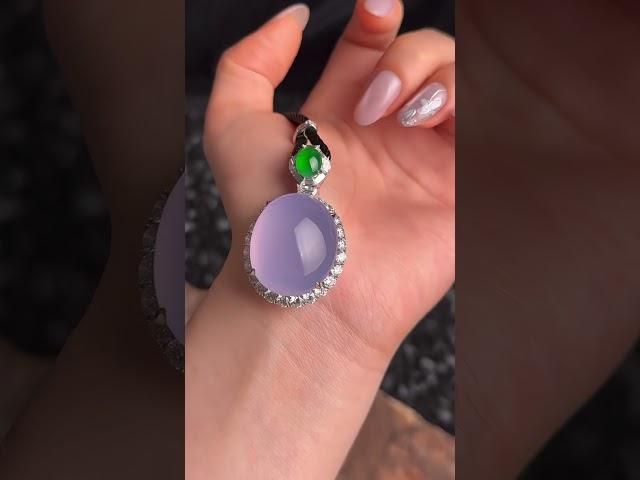 夢幻紫韻傾城！翡翠鑲嵌吊墜的靈動仙氣#翡翠玉石#翡翠玉#翡翠挂件#珠宝玉石#珠宝# 珠宝首饰#珠宝玉器#珠宝鉴赏 #jade #jewellery