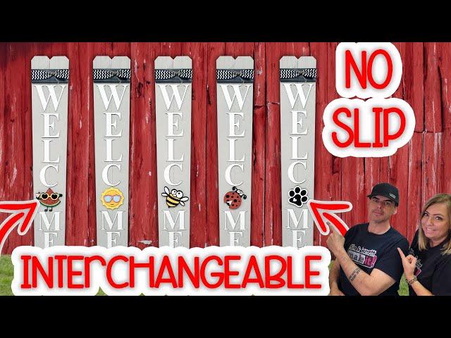 Easy Money Maker: DIY No Slip Interchangeable Front Porch Welcome Sign Tutorial