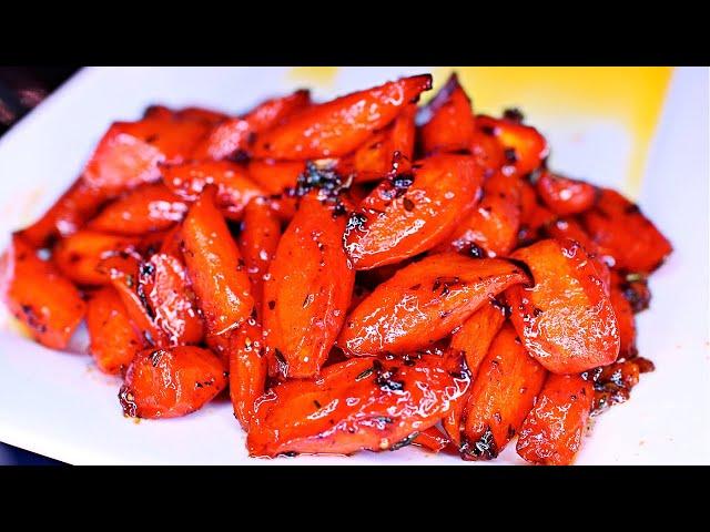 Honey Garlic Butter Carrots Recipe -  Easy Roasted Carrots