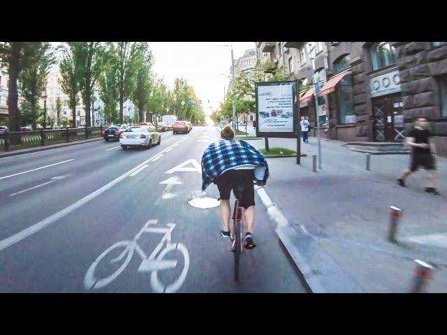 Whispering Kyiv Streets On a Fixed Gear Bike | Weekend Ride | Ukraine 2023