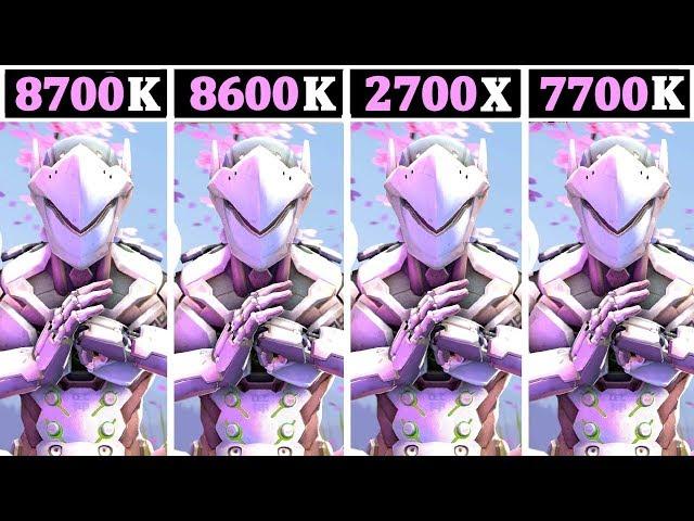 (5Ghz) 8700K vs (5Ghz) 8600K vs (4.2Ghz) 2700X vs (5Ghz) 7700K | Tested 15 Games |